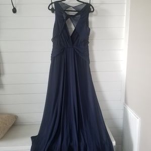 Badgley Mischka navy gown
